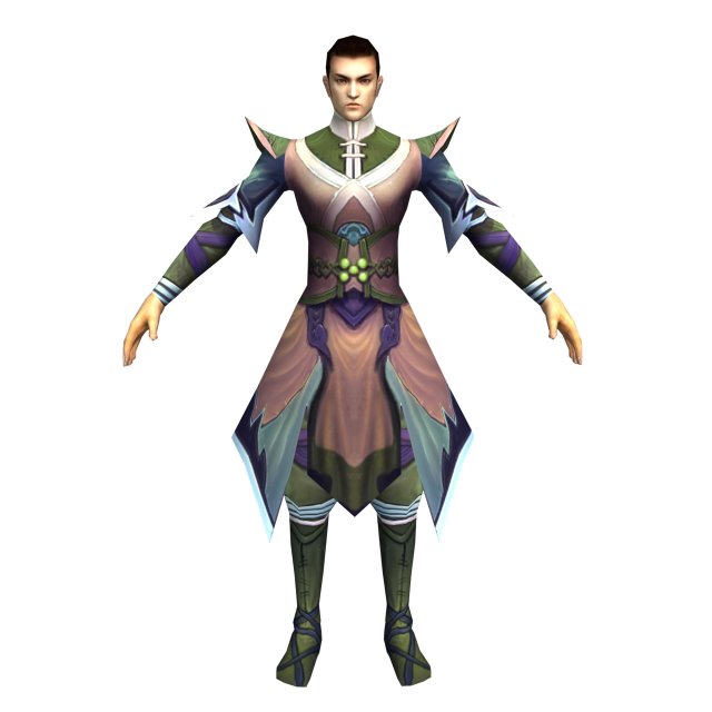 game 3d character - male taoist 02 Modèle 3D .c4d .max .obj .3ds .fbx .stl .blend 