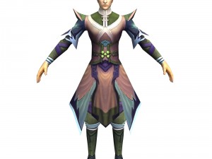 game 3d character - male taoist 02 3D Model