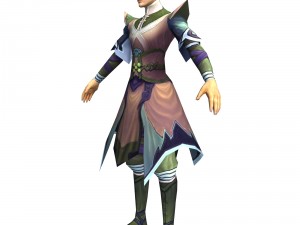 game 3d character - male taoist 02 Modèle 3D