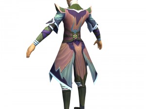 game 3d character - male taoist 02 Modèle 3D