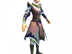 game 3d character - male taoist 02 Modèle 3D