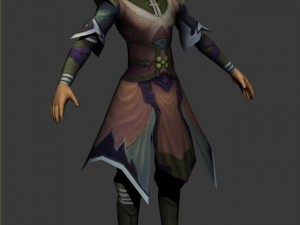 game 3d character - male taoist 02 Modèle 3D
