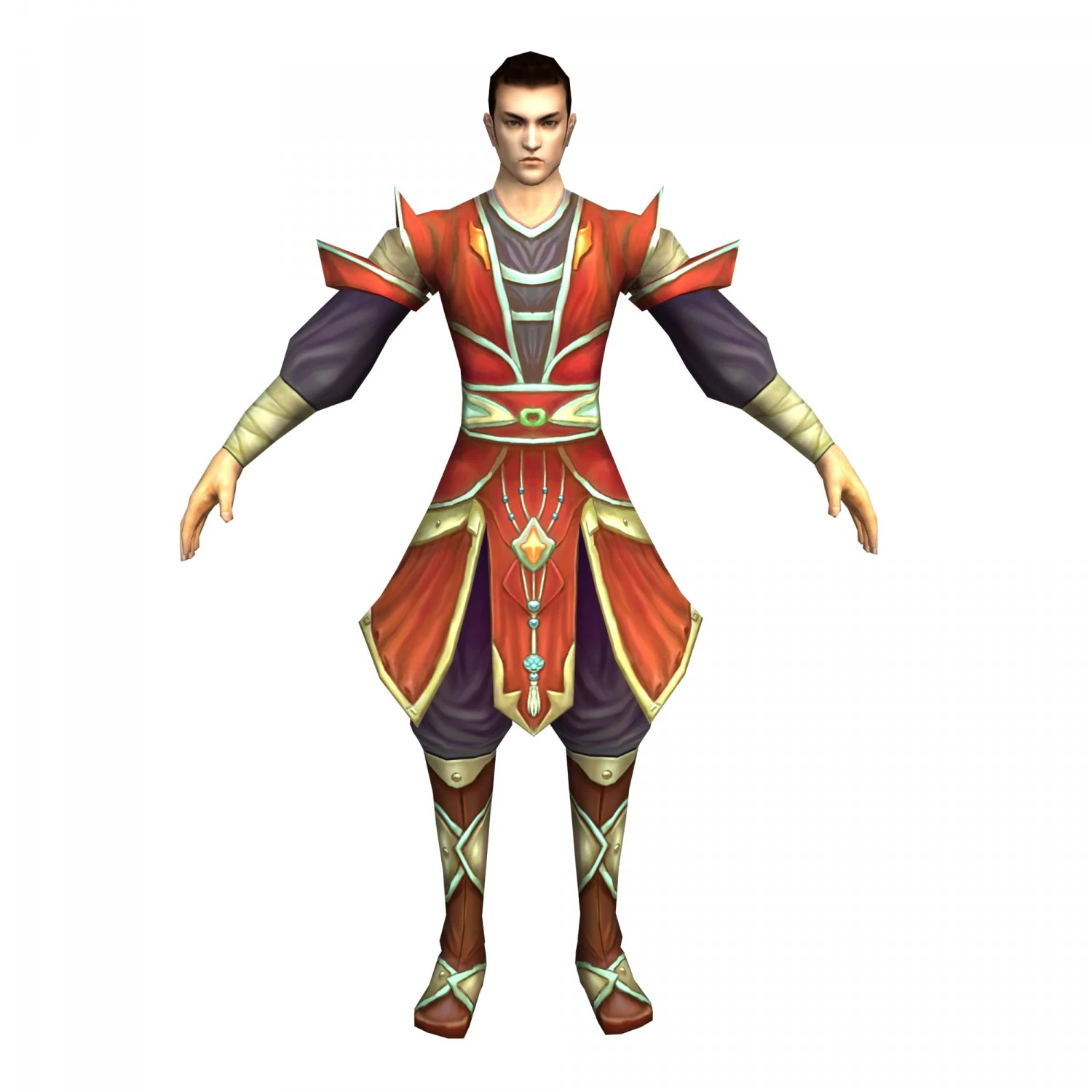 game 3d character - male taoist 03 3D Model .c4d .max .obj .3ds .fbx .stl .blend 