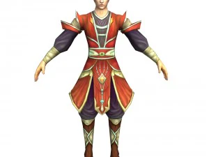 游戏3D人物-男道士03 3D 模型