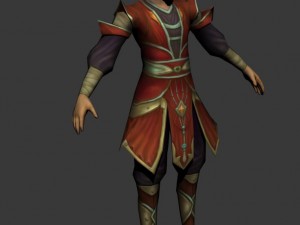game 3d character - male taoist 03 3D-Modell