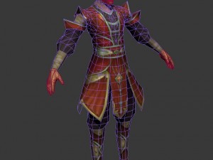 game 3d character - male taoist 03 3D-Modell