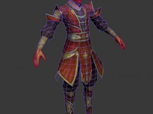 game 3d character - male taoist 03 3D Model
