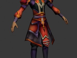 game 3d character - male taoist 04 Model 3D