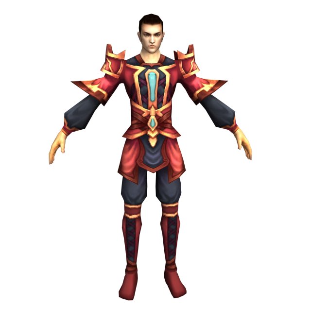 game 3d character - male taoist 05 3D Model .c4d .max .obj .3ds .fbx .stl .blend 