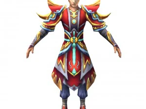 игровой 3D персонаж - даосский мужчина 06 3D Модель