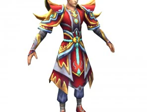 game 3d character - male taoist 06 3D Model