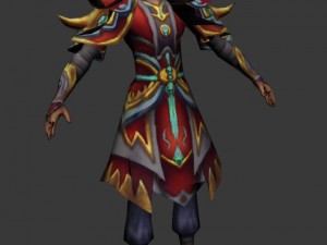 game 3d character - male taoist 06 3D Modell
