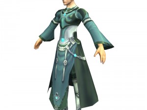 game 3d character - male mage 02 Modello 3D