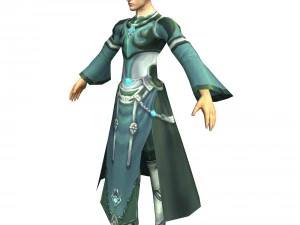 game 3d character - male mage 02 3D Model