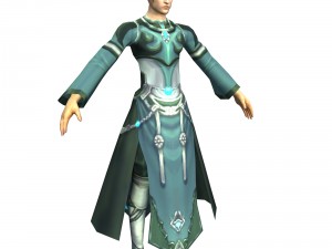 game 3d character - male mage 02 Modello 3D