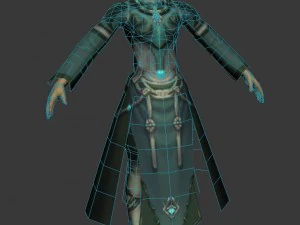 game 3d character - male mage 02 3D Model
