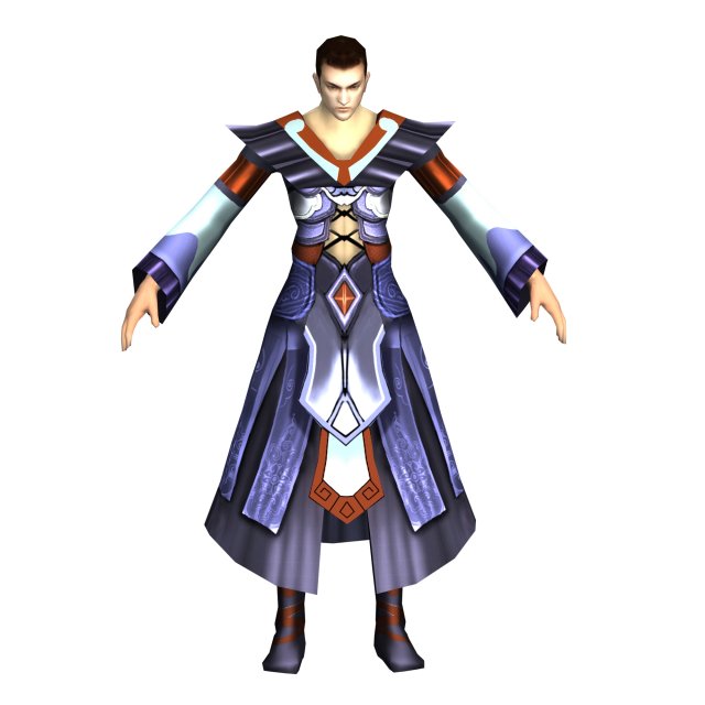 game 3d character - male mage 03 3Dモデル .c4d .max .obj .3ds .fbx .stl .blend 
