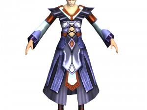 game 3d character - male mage 03 3D Model