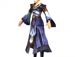game 3d character - male mage 03 3D Model