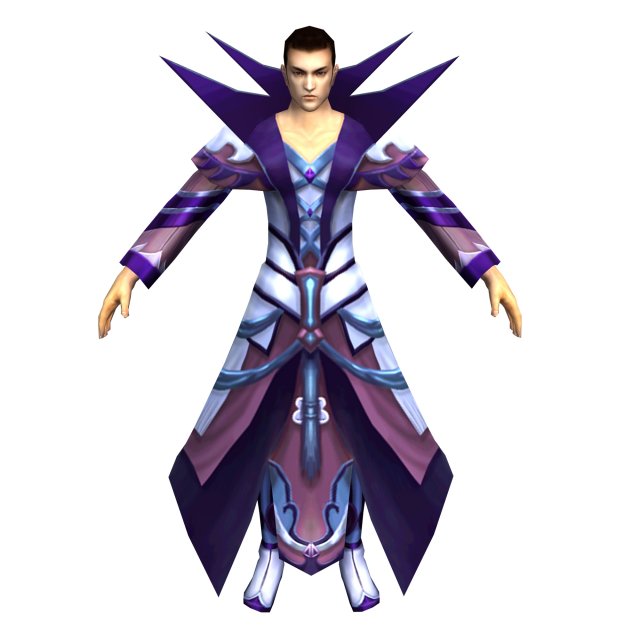 game 3d character - male mage 04 Model 3D .c4d .max .obj .3ds .fbx .stl .blend 