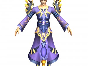 game 3d character - male mage 05 3D Model