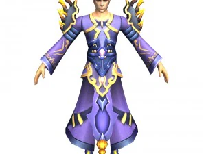 karakter permainan 3d - penyihir pria 05 Model 3D