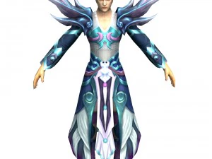 игровой 3D персонаж - мужчина-маг 06 3D Модель