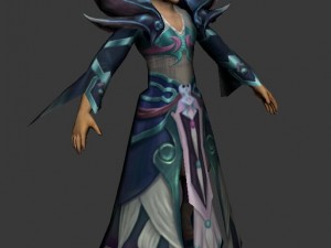 game 3d character - male mage 06 3D-Modell