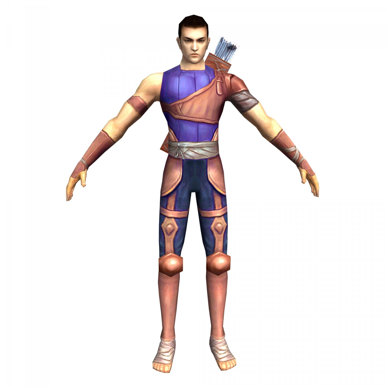 personagem do jogo 3d - arqueiro masculino 01 Modelo 3D .c4d .max .obj .3ds .fbx .stl .blend 