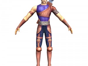 game 3d character - male archer 01 3D Model