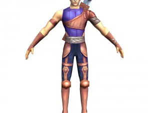 ゲームの 3 d キャラクター - 男性射手 01 3Dモデル