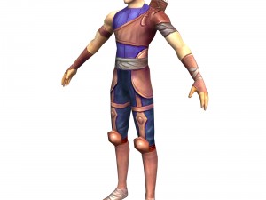 game 3d character - male archer 01 3D Модель