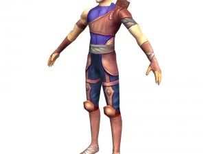 personagem do jogo 3d - arqueiro masculino 01 Modelo 3D