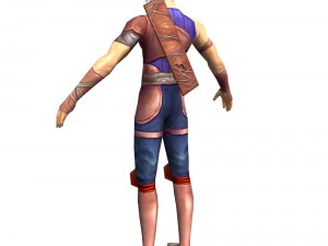 game 3d character - male archer 01 3D Модель