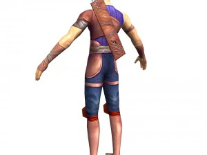 personagem do jogo 3d - arqueiro masculino 01 Modelo 3D