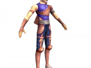 game 3d character - male archer 01 3D Модель