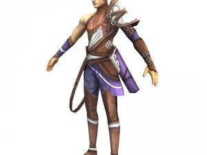 game 3d character - male archer 02 3D Model