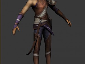 game 3d character - male archer 02 3D 모델