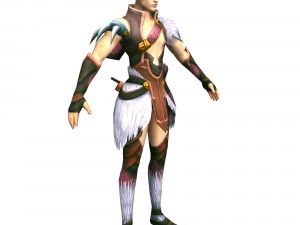 game 3d character - male archer 03 3Dモデル