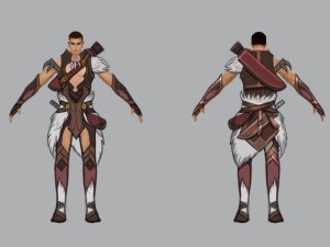 game 3d character - male archer 03 3Dモデル
