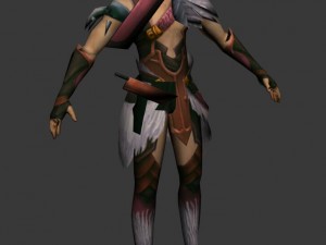 game 3d character - male archer 03 3Dモデル