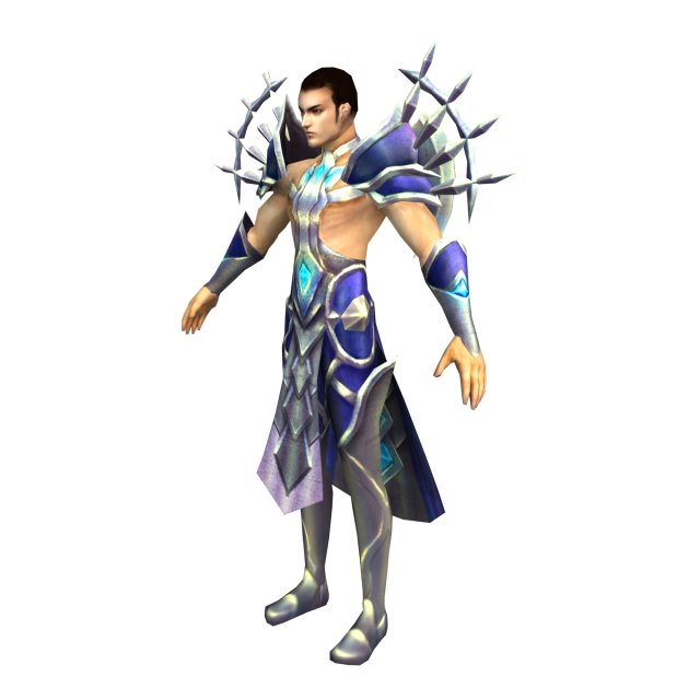 game 3d character - male archer 05 3Dモデル .c4d .max .obj .3ds .fbx .stl .blend 