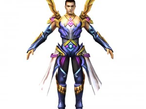 игровой 3D персонаж - мужчина-лучник 06 3D Модель