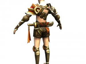 gioco personaggio 3D - guerriero maschio 02 Modello 3D