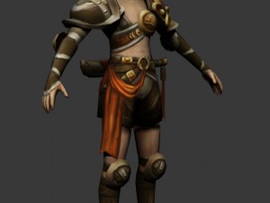 game 3d character - male warrior 02 3D 모델