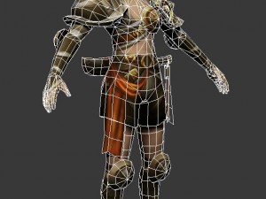 game 3d character - male warrior 02 3D 모델