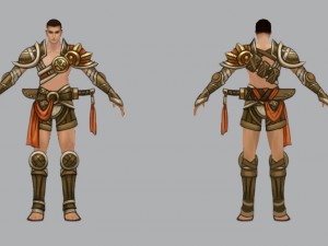 game 3d character - male warrior 02 3D 모델