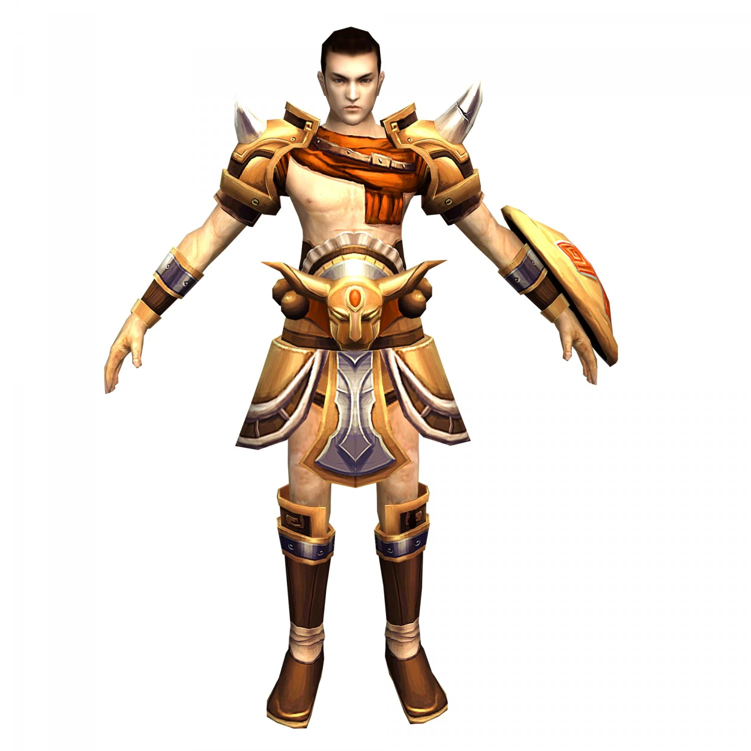 game 3d character - male warrior 3 3D Model .c4d .max .obj .3ds .fbx .stl .blend 