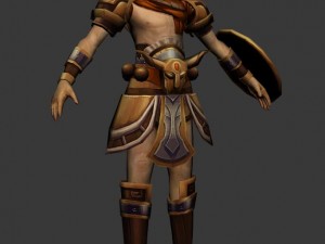 game 3d character - male warrior 3 Model 3D