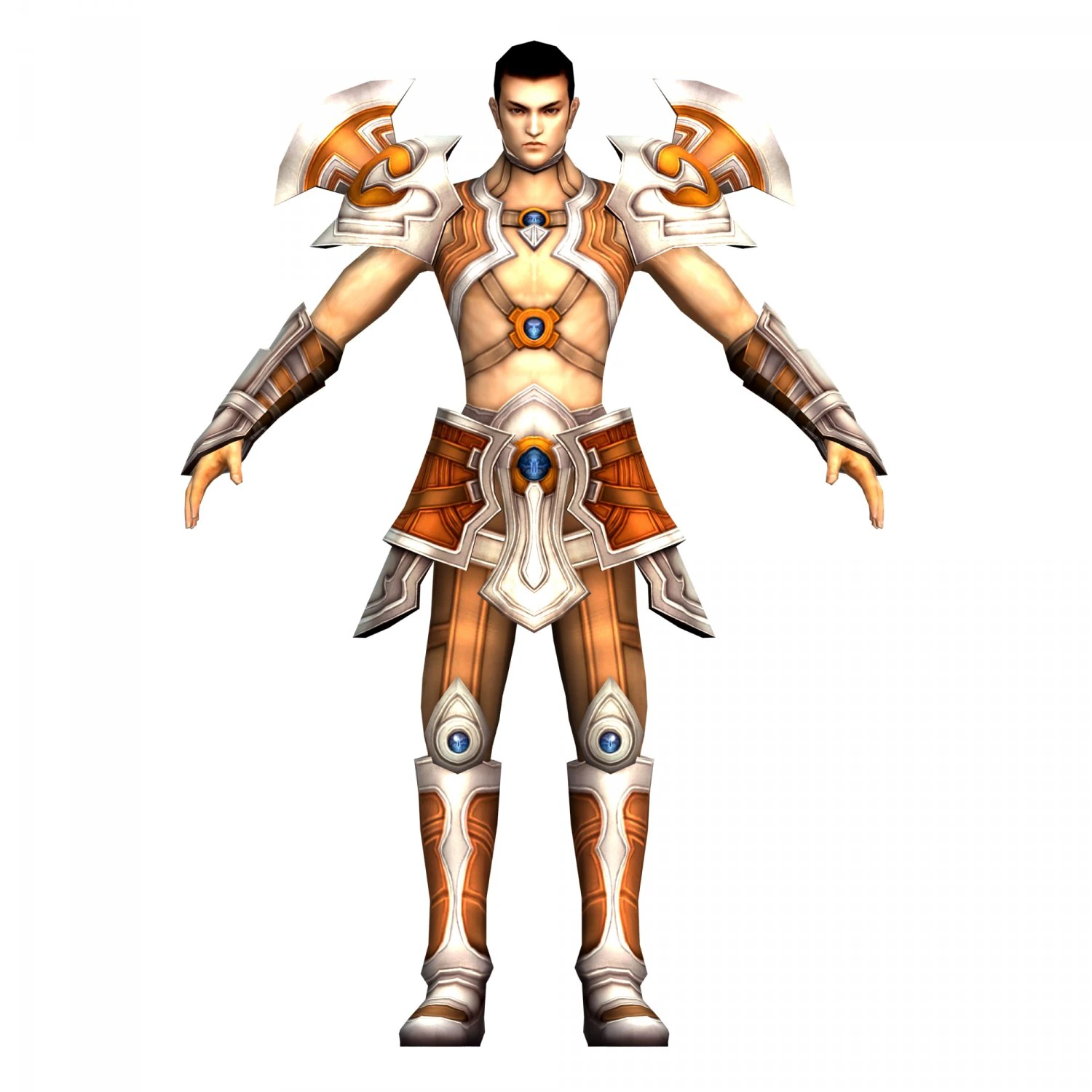 game 3d character - male warrior 4 3D Model .c4d .max .obj .3ds .fbx .stl .blend 